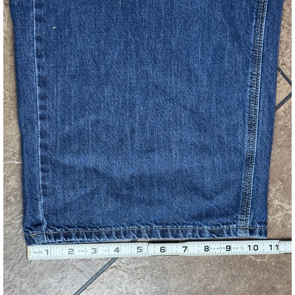 Lee Y2K Women's Denim Bib Overalls Wide Barrel Leg Style Size M - Picture 12 of 12